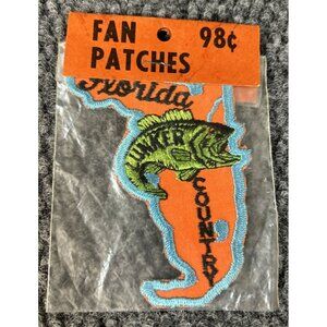 Vintage Fan Patches Florida Country Fish Fishing Sealed Olando FL Fann Emblems
